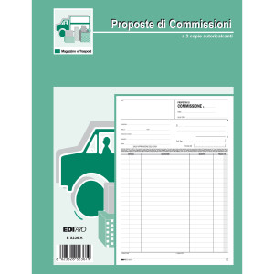 BLOCCO COPIA COMMISSIONI 29,7X21CM 50FG 2 COPIE AUTORIC. E5236A EDIPRO COD. E5236A