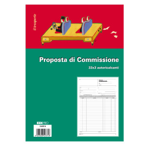 BLOCCO COPIA COMMISSIONI 29,7X21CM 33FG 3 COPIE AUTORIC. E5237A EDIPRO COD. E5237A