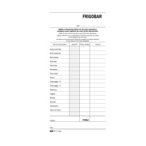 BLOCCO FRIGO BAR 22X10CM 100FG USO MANO E5962 COD. E5962 CONFEZIONE DA 10