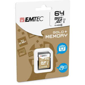 SDXC EMTEC 64GB CLASS 10 GOLD + COD. ECMSD64GXC10GP
