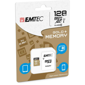 MICRO SDXC EMTEC 128GB CLASS 10 GOLD + CON ADATTATORE COD. ECMSDM128GXC10GP