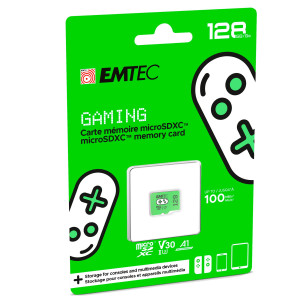 EMTEC MSD 128GB UHS-I U3 V30 A1 GAMING VERDE COD. ECMSDM128GXCU3G
