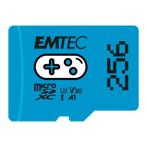EMTEC MSD 256GB UHS-I U3 V30 A1 GAMING BLU COD. ECMSDM256GXCU3