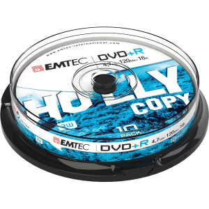 DVD+R EMTEC4,7GB 16X SPINDLE (KIT 10PZ) COD. ECOVPR471016CB
