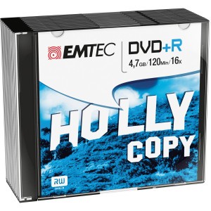 CONF. DA 10 PZ DVD+R EMTEC4,7GB 16X SLIM CASE COD. ECOVPR471016SL