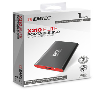 EMTEC X210 EXTERNAL 1024G CON COVER PROTETTIVA IN SILICONE COD. ECSSD1TX210