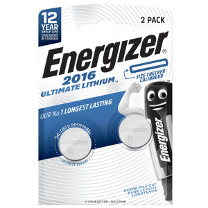 BLISTER 2 PILE CR2016 ULTIMATE LITHIUM - ENERGIZER SPECIALISTICHE COD. E301319502