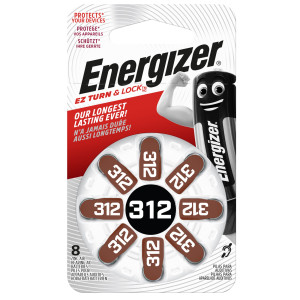 BLISTER 8 PILE PER APPARECCHI ACUSTICI 312 ZINC AIR ENERGIZER COD. E301431800