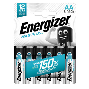 BLISTER DA 6 PILE ALCALINE AA MAX PLUS-ENERGIZER COD. E303322500