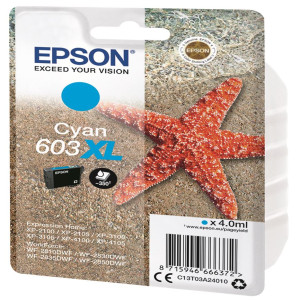 CARTUCCIA DI INCHIOSTRO EPSON CIANO SERIE 603XL STELLA MARINA COD. C13T03A24010