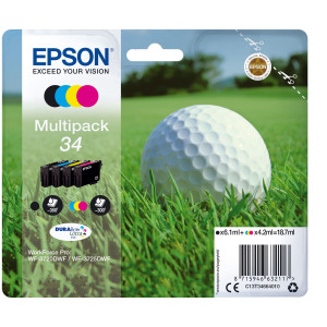 CONF. 4 CARTUCCE INK MULTIPACK 1 PER COLORE 34 PALLINA DA GOLF COD. C13T34664010