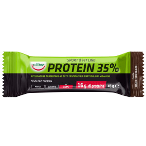 INTEGRATORE SPORTFIT LINE PROTEIN 35 GUSTO DARK CHOCOLATE 45GR EQUILIBRA COD. BAP