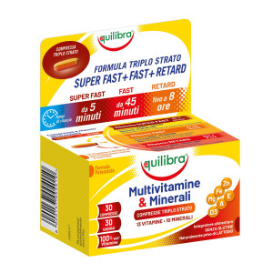 INTEGRATORE MULTIVITAMINEMINERALI COMPRESSE TRIPLO STRATO 30X1,35GR EQUILIBRA COD. VIA