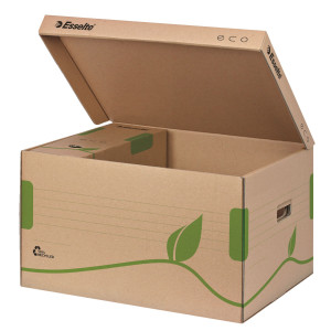 SCATOLA CONTAINER ECOBOX 345X439X242MM APERTURA SUPERIORE ESSELTE COD. 623918 CONFEZIONE DA 10