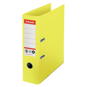 REGISTRATORE A LEVA DORSO 75MM GIALLO CO2 NEUTRAL ESSELTE COD. 627566