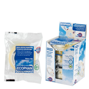 NASTRO ADESIVO ECOPHAN 19MMX10MT IN CARAMELLA EUROCEL COD. 001416197 CONFEZIONE DA 24