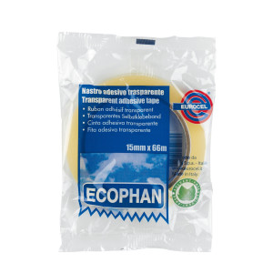 NASTRO ADESIVO ECOPHAN 19MMX66MT IN CARAMELLA EUROCEL COD. 001417210 CONFEZIONE DA 8