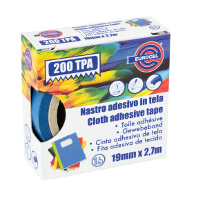 NASTRO ADESIVO TELATO TPA BLU 200 19MMX2,7MT EUROCEL COD. 016614194