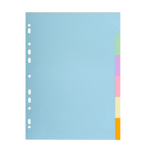 SEPARATORE PASTEL A4 6 TASTI IN CARTONCINO 170GR 1606E FOREVER EXACOMPTA COD. 1606E