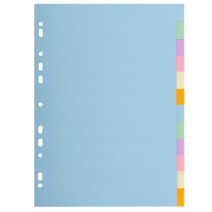 SEPARATORE PASTEL A4 12 TASTI IN CARTONCINO 170GR 1612E FOREVER EXACOMPTA COD. 1612E
