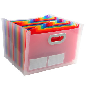 CLASSIFICATORE C/MANIGLIA 24TASCHE IN PP F.TO 33X23,5X25CM CRYSTAL EXACOMPTA COD. 55198E
