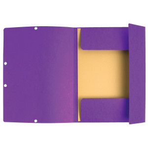 CARTELLA CON ELASTICO 24X32CM VIOLA CARTONCINO LUSTRE' 425GR COD. 55508E CONFEZIONE DA 25