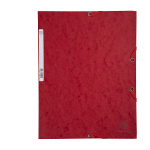 CARTELLA CON ELASTICO 24X32CM ROSSO CILIEGIA CARTONCINO LUSTRE' 425GR COD. 55525E CONFEZIONE DA 25
