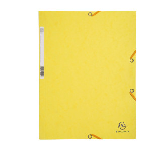 CARTELLA CON ELASTICO 24X32CM GIALLO LIMONE CARTONCINO LUSTRE' 425GR COD. 55529E CONFEZIONE DA 25