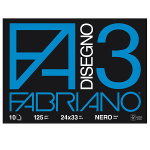 ALBUM 3 NERO (24X33CM) FG 10 125GR FABRIANO COD. 04001017 CONFEZIONE DA 10
