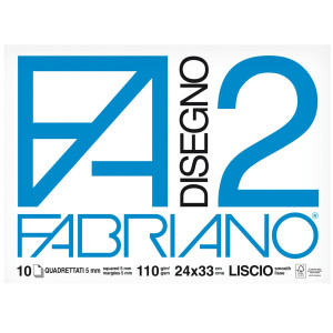 ALBUM P.M. FABRIANO2 (24X33CM) 10FG 110GR QUADRETTO 5MM COD. 04204311 CONFEZIONE DA 10