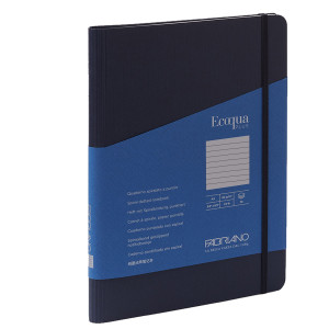 TACCUINO C/ELAST. ECOQUA PLUS SPIRAL. A5 70FG. RIGHE BLU SCURO FABRIANO COD. 19042104
