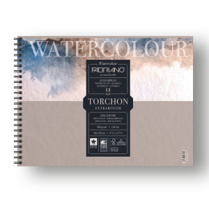 BLOCCO SPIRALATO 24X32CM 12FG 300GR WATERCOLOUR TORCHON FABRIANO COD. 19100281