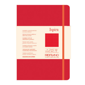 TACCUINO C/ELAST. ISPIRA COP. FLESS. F.TO A5 96FG. PUNTINATO ROSSO FABRIANO COD. 19614808