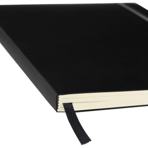 TACCUINO C/ELAST. ISPIRA COP. FLESS. F.TO A5 96FG. PUNTINATO NERO FABRIANO COD. 19614810