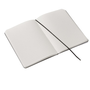 TACCUINO C/ELASTICO ECOQUA PLUS CUCITO F.TO A5 80 FG. RIGHE BLU SCURO FABRIANO COD. 19621004