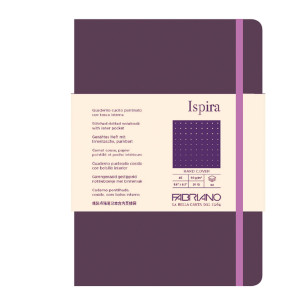 TACCUINO C/ELAST. ISPIRA COP. RIGIDA F.TO A5 96FG. PUNTINATO VIOLA FABRIANO COD. 19714809