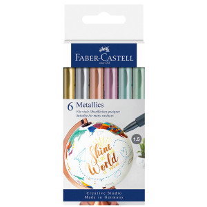 ASTUCCIO 6 MARCATORI METALLICS COLORI ASSORITI FABER-CASTELL COD. 160706