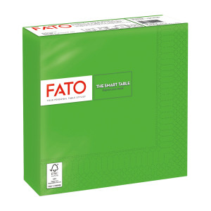 50 TOVAGLIOLI CARTA 33X33CM 2 VELI VERDE SMERALDO FATO COD. 82622200