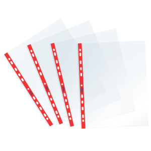 25 BUSTE FORATE C/ BANDA ROSSA SPRINT 22X30CM FAVORIT COD. 400159688