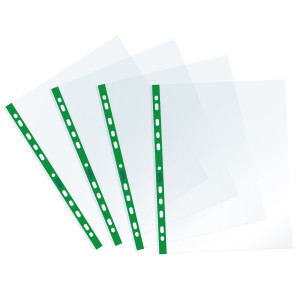 25 BUSTE FORATE C/ BANDA VERDE SPRINT 22X30CM FAVORIT COD. 400159689