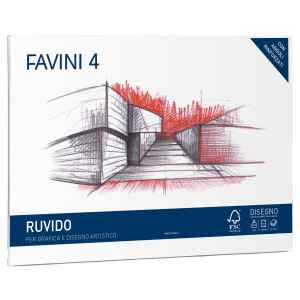 ALBUM FAVINI 4 33X48CM 220GR 20FG RUVIDO COD. A168503 CONFEZIONE DA 5
