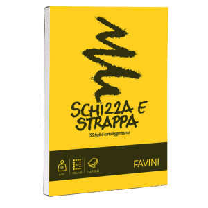 BLOCCO SCHIZZASTRAPPA 150FG 50GR A6 105X148MM FAVINI COD. A200706 CONFEZIONE DA 5