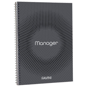 BLOCCO SPIRAL MANAGER 23X29,7CM 10MM 90FG 80GR 4FORI MICROPERFORATO FAVINI COD. A293814