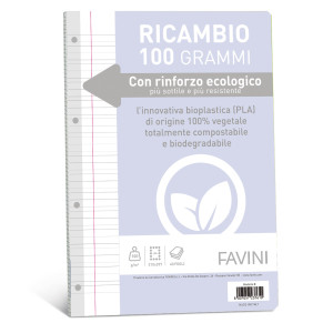 RICAMBI C/RINFORZO ECOLOGICO F.TO A4 100GR 40FG RIGO DI 3A FAVINI COD. A472404