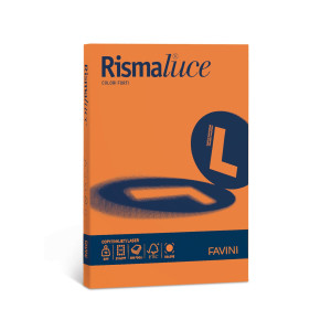 CARTA RISMALUCE SMALL A4 200GR 50FG ARANCIO 56 FAVINI COD. A69E544