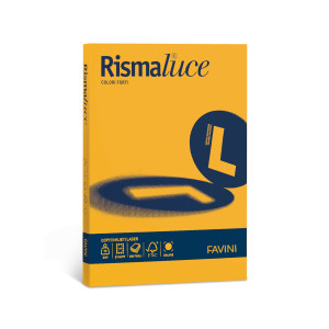 CARTA RISMALUCE SMALL A4 200GR 50FG GIALLO ORO 52 FAVINI COD. A69H544