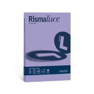 CARTA RISMALUCE SMALL A4 200GR 50FG VIOLA 49 FAVINI COD. A69J544