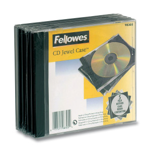 PACK 5 CUSTODIA CD SINGOLA JEWEL CASE BASE NERA COD. 98305