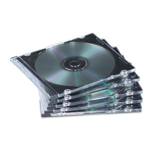 SCATOLA 25 CUSTODIE CD JEWEL CASE SLIM - COLORE TRASPARENTE - FELLOWES COD. 98316