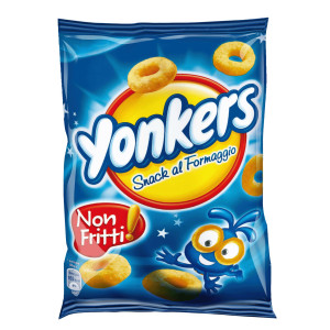 SACCHETTO 30GR YONKERS SNACK AL FORMAGGIO COD. FEYO CONFEZIONE DA 40